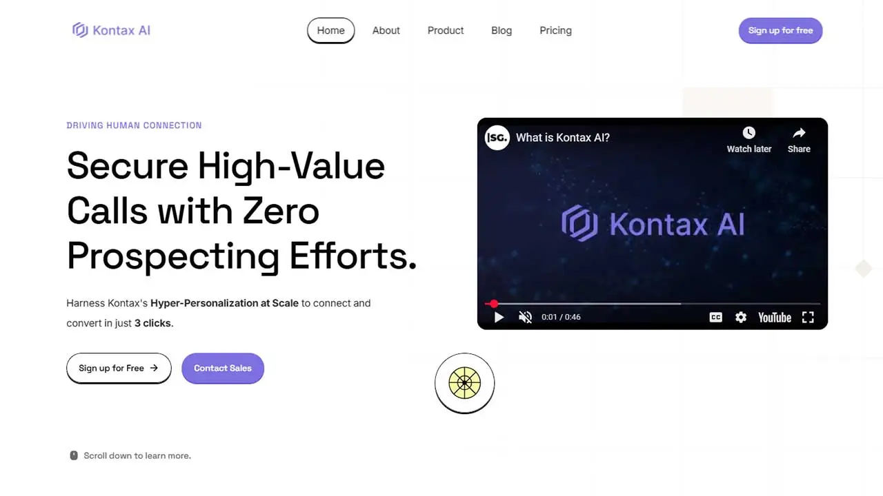 Case Study 5 Kontax AI’s Website | Case Study